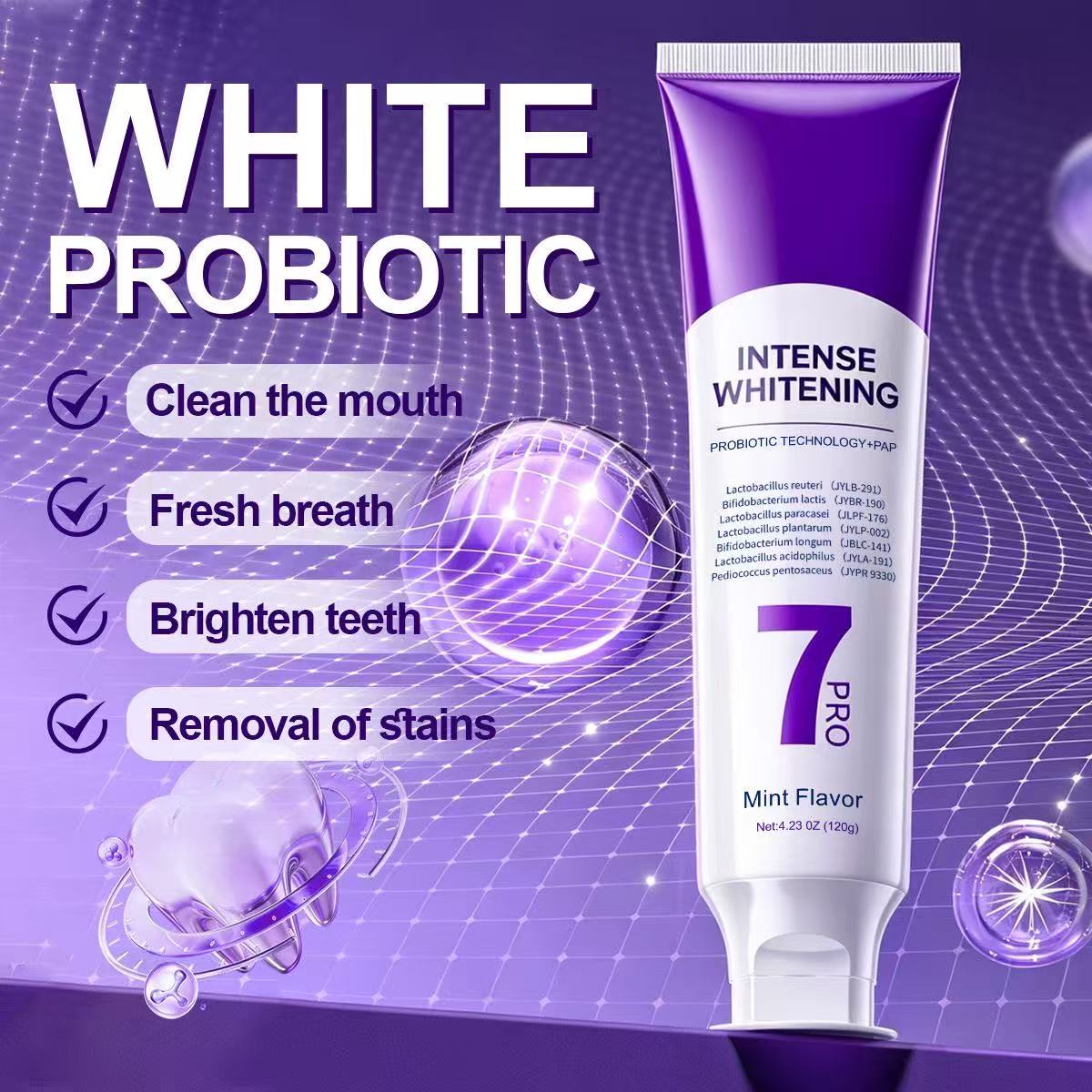 Teeth Whitening Treatment - Pasta Gigi Pemutih Probiotik 7-Pro: Menghilangkan