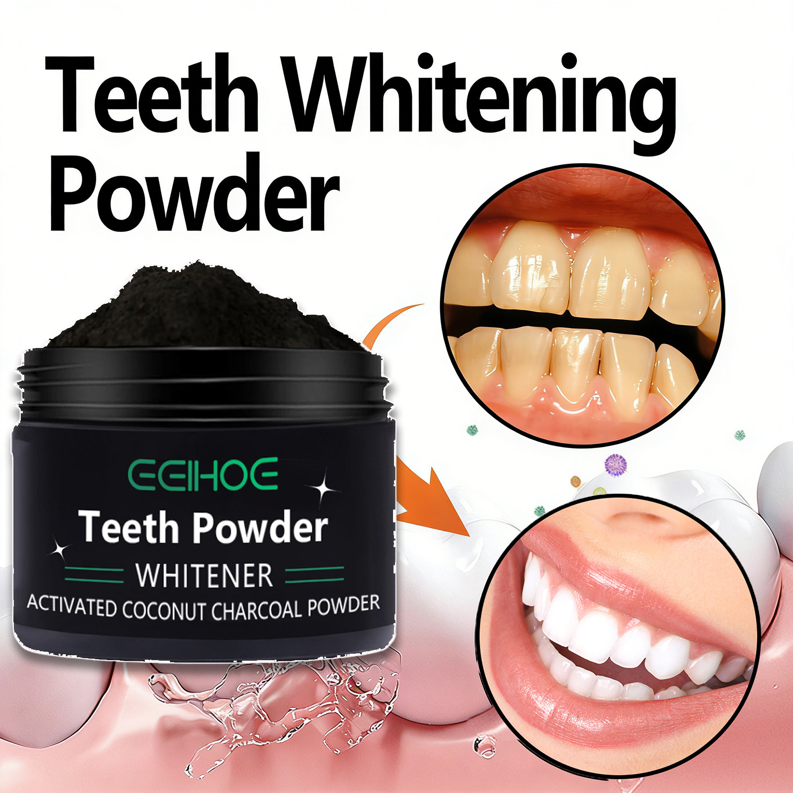 Teeth Whitening With Baking Soda - Bubuk Pemutih Gigi Alami Pembersih &