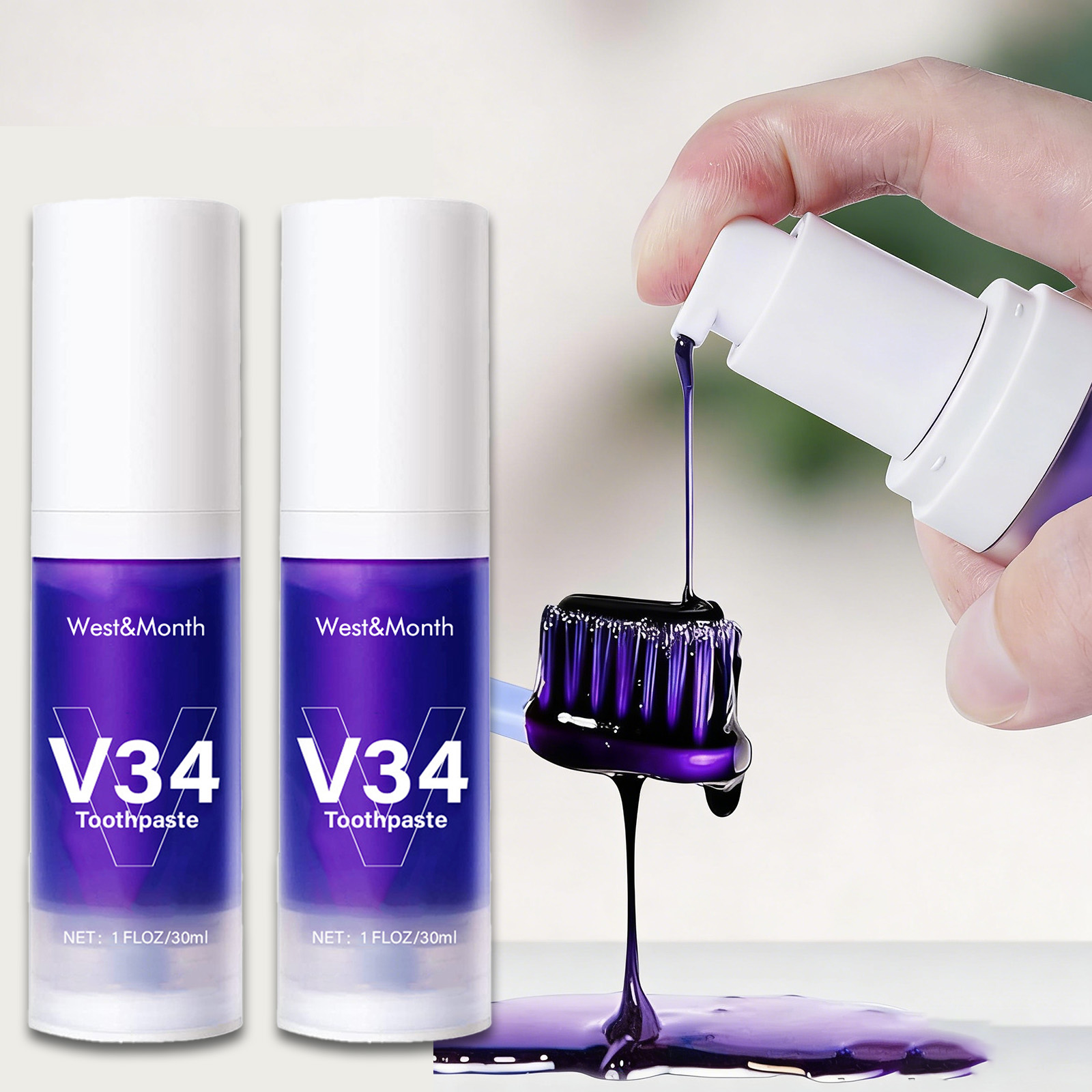 Teeth Whitening Mousse - V34 Pasta Gigi Pemutih Gigi 30Ml
