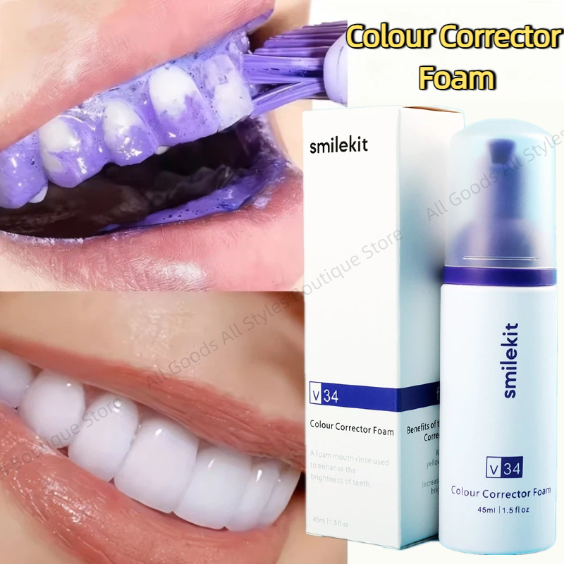 Teeth Whitening Mousse - 45ml Smilekit Purple Tooth Mousse Menghilangkan