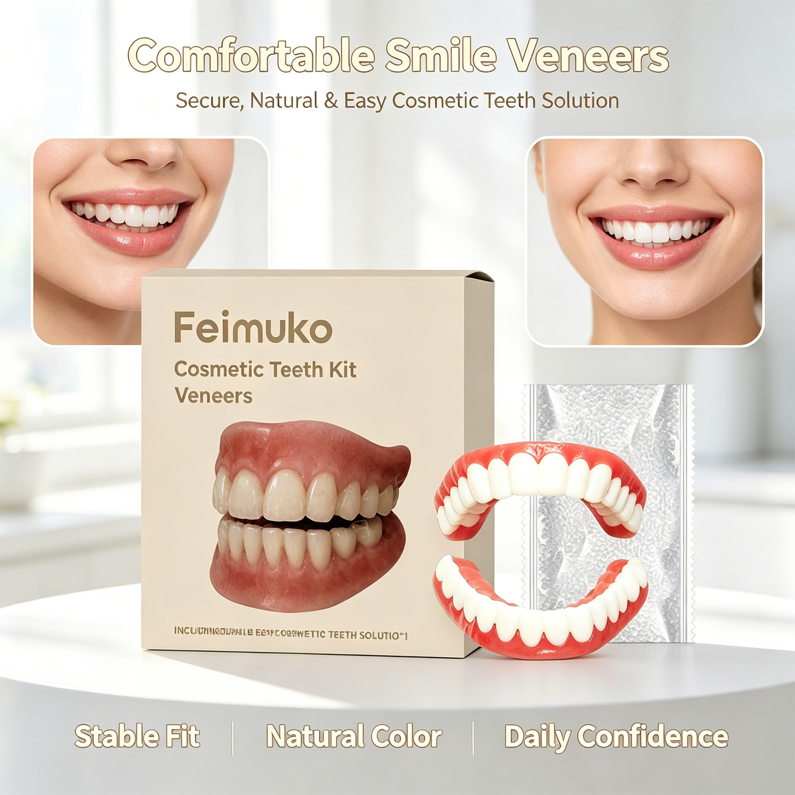 Teeth Whitening Veneers - Kit Veneer Gigi Kosmetik Pengganti Gigi