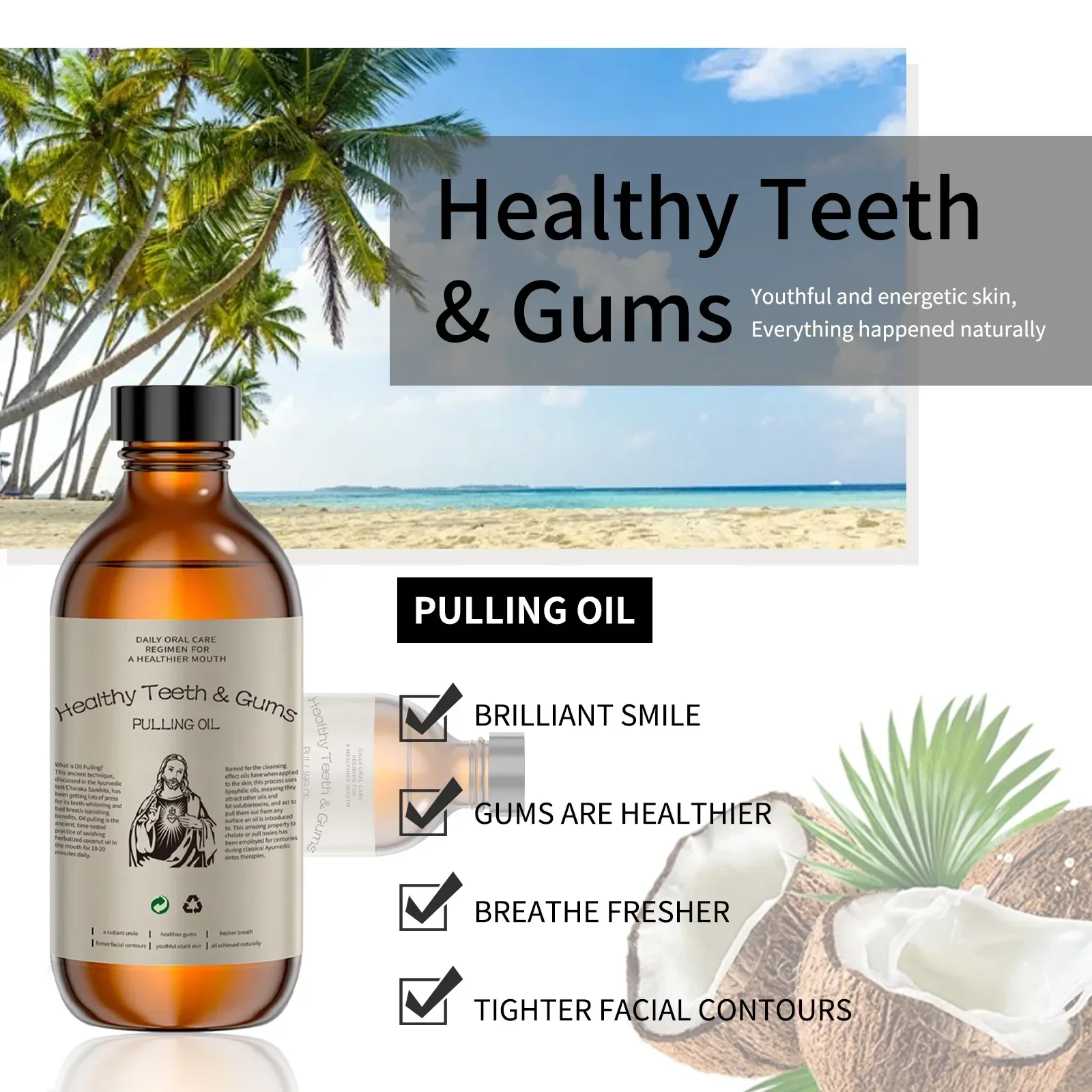 Minyak Kelapa untuk Mulut - Na - Whitening Mouthwash ulasan dan harga