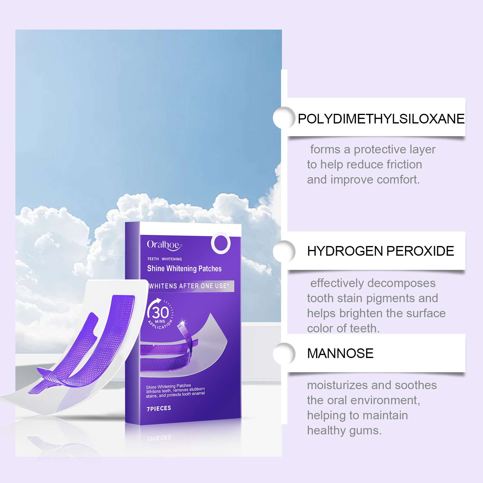 ORALHOE 7PCS/Kotak Patch Pemut - Teeth Whitening Quick ulasan dan harga