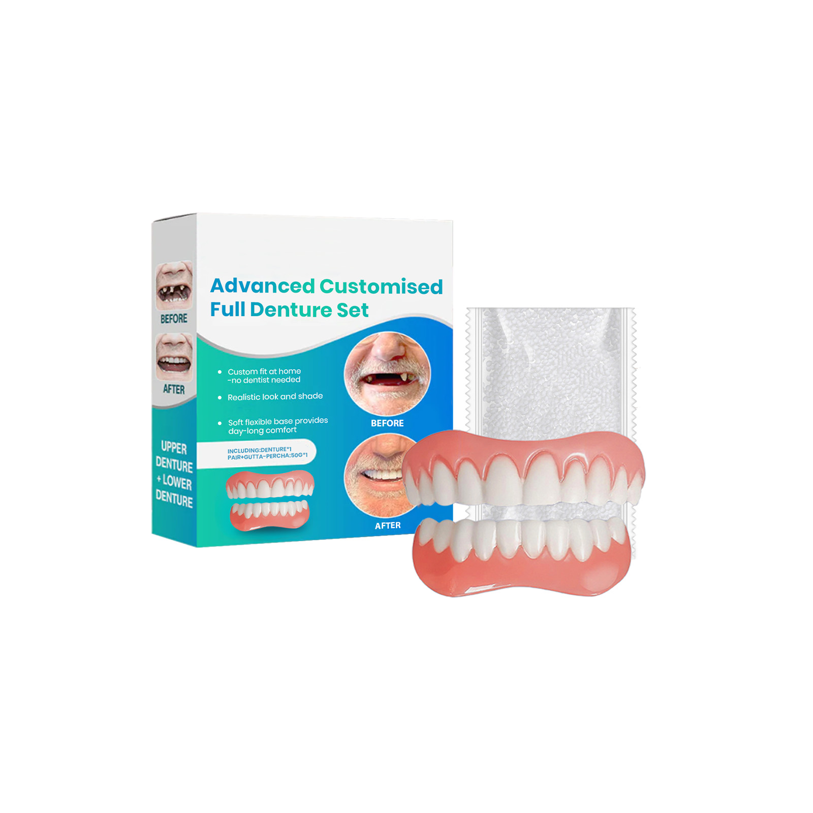 Set Gigi Tiruan Silikon untuk  - Teeth Whitening Veneers ulasan dan harga