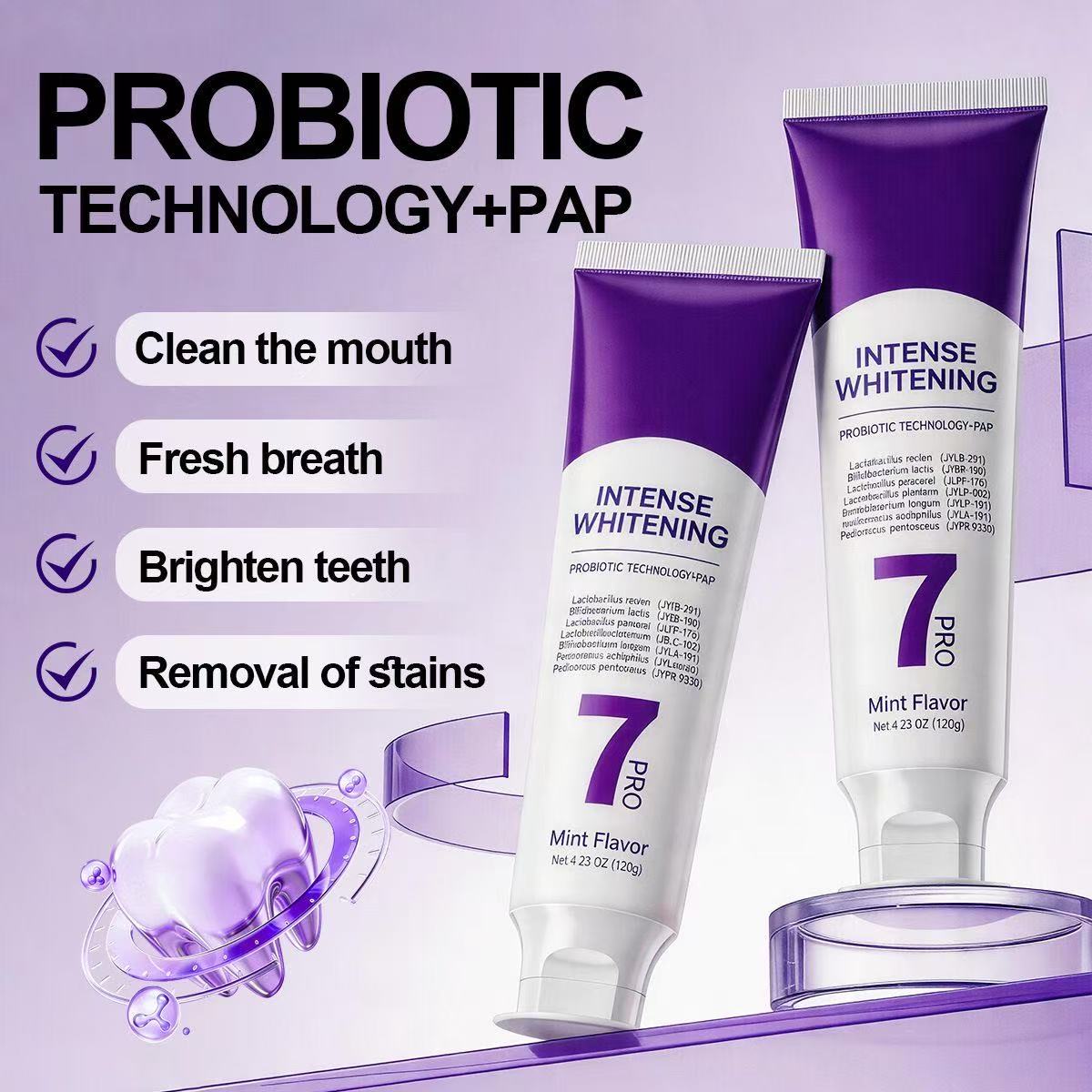 Pasta Gigi Pemutih Probiotik 7 - Teeth Whitening Treatment ulasan dan harga