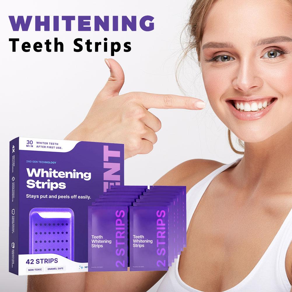 42 Strip Pemutih Gigi Ungu - S - Teeth Whitening Gel Refills ulasan dan harga