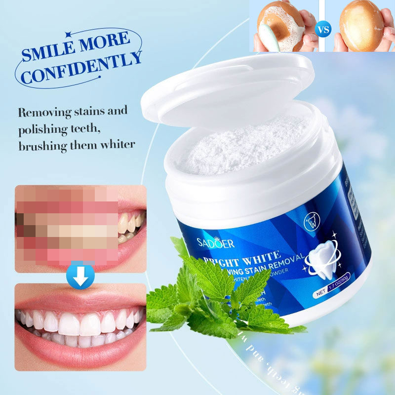 Bubuk Pemutih Gigi Pemutih Gig - Teeth Whitening With Baking Soda ulasan dan harga