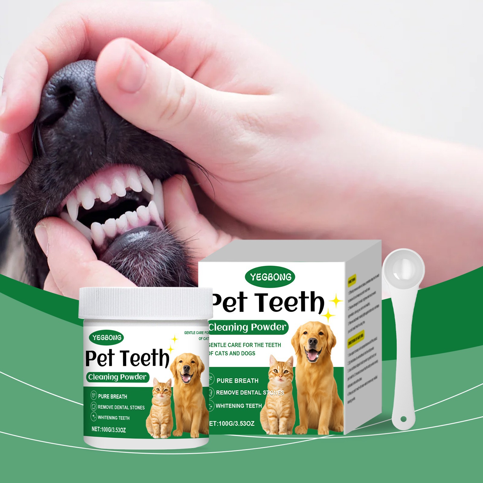 Bubuk Pembersih Gigi Hewan Pel - Teeth Whitening App ulasan dan harga