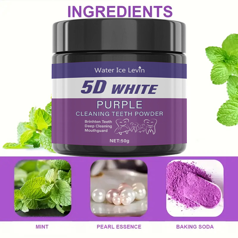 Bubuk Pembersih Gigi 5D Putih  - Teeth Whitening With Baking Soda ulasan dan harga