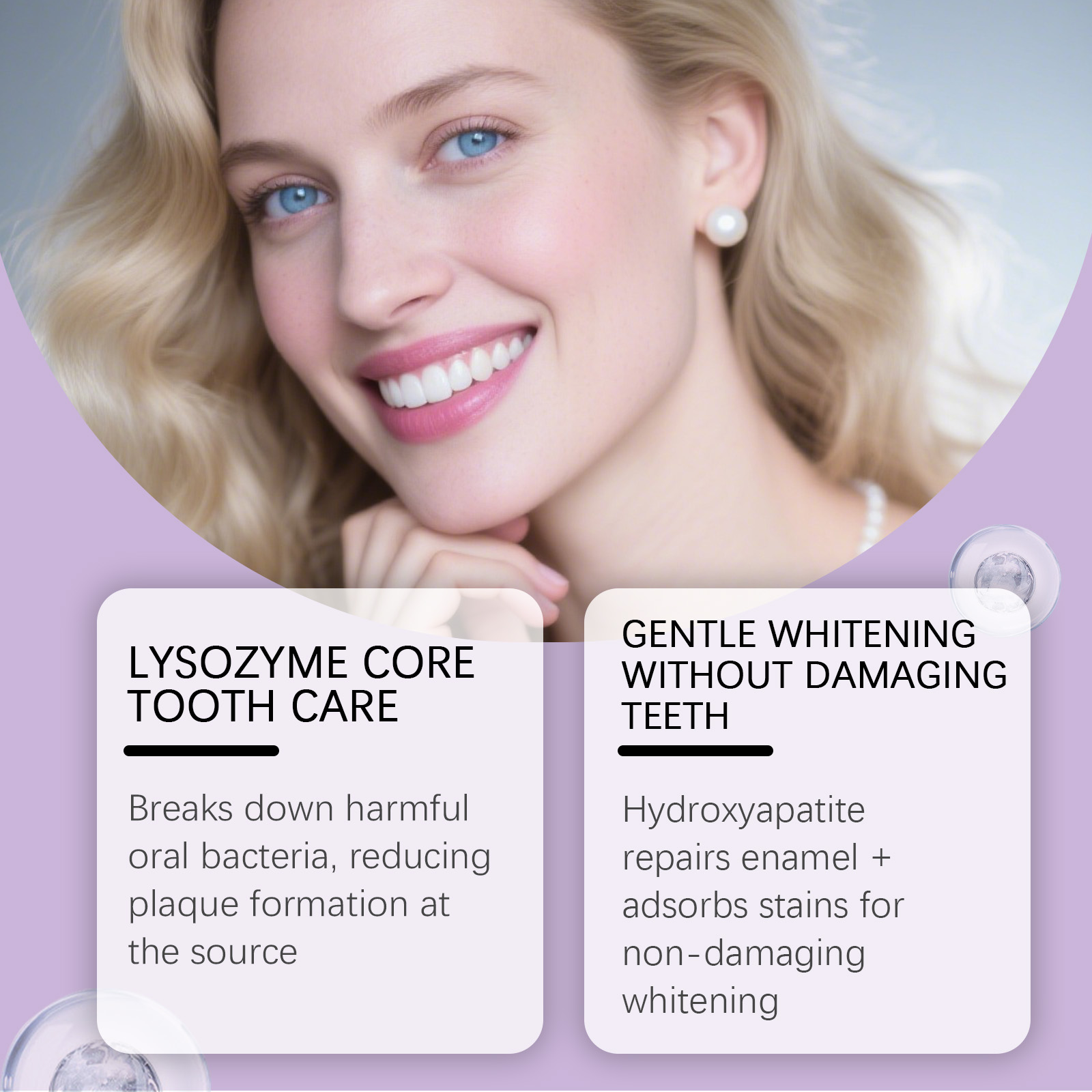 Mousse Gigi Putih Hidroksiapat - Teeth Whitening Mousse ulasan dan harga