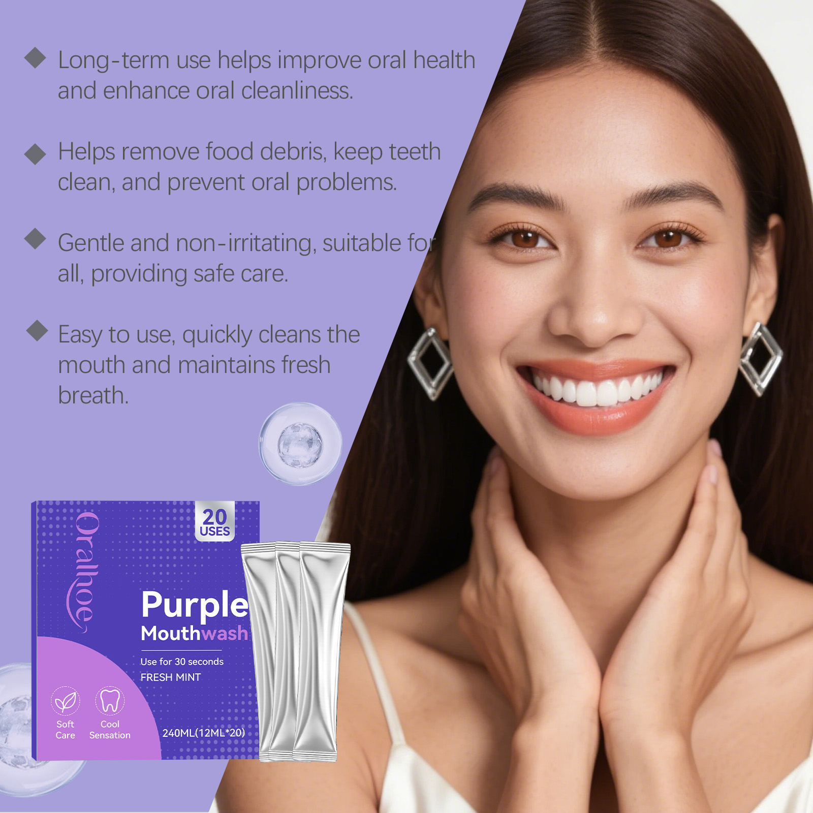 20/40/60 Buah 240Ml Obat Kumur - Whitening Mouthwash ulasan dan harga
