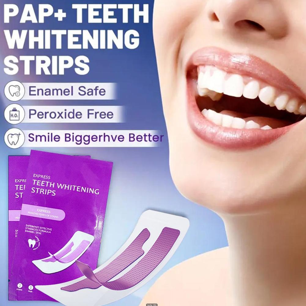 Strip Pemutih Gigi Ungu Tanpa  - Teeth Whitening At Home ulasan dan harga