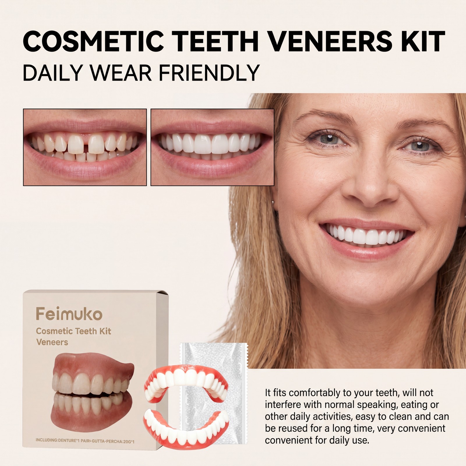 Kit Veneer Gigi Kosmetik Pengg - Teeth Whitening Veneers ulasan dan harga