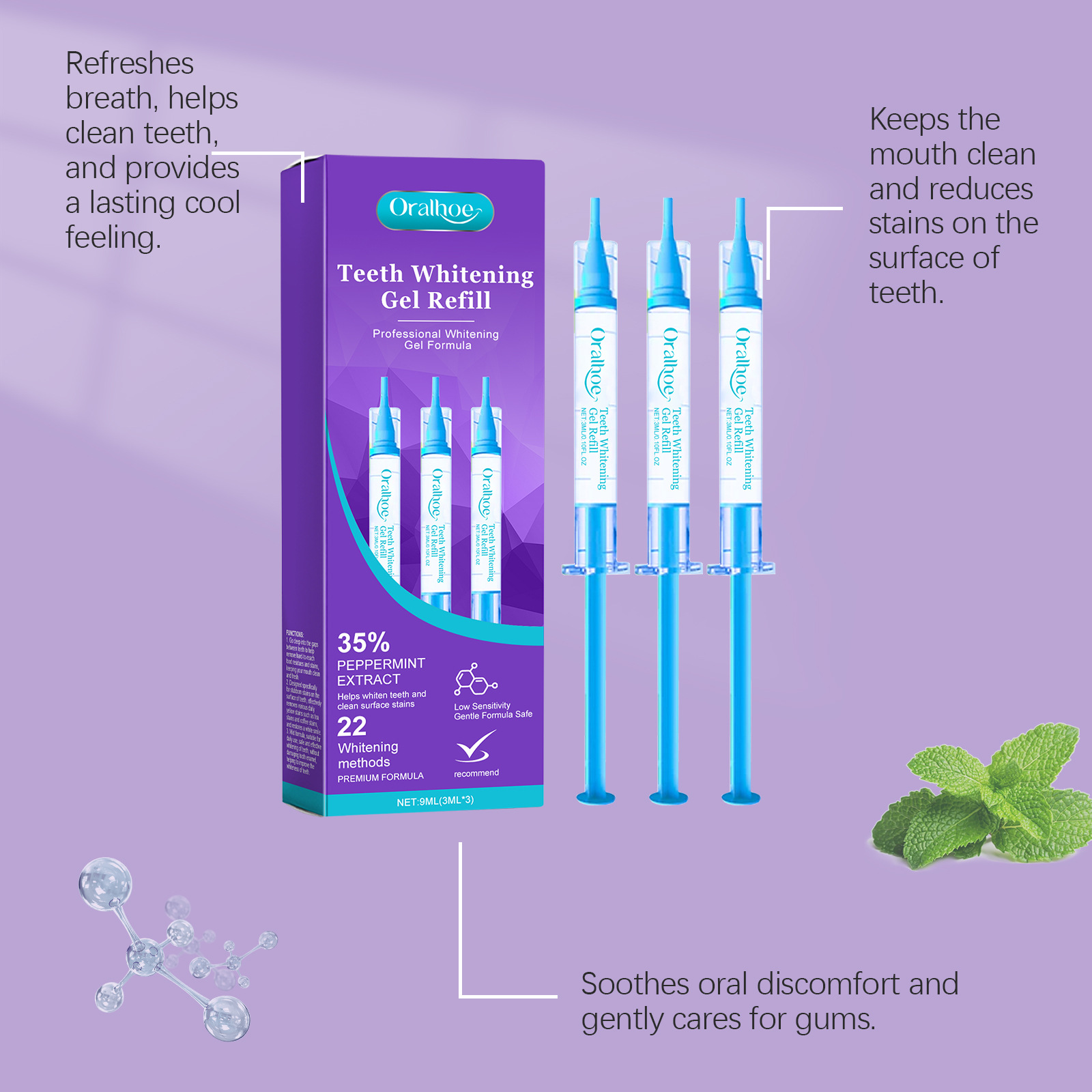 ORALHOE Gel Pemutih Gigi Isi U - Teeth Whitening Gel Refills ulasan dan harga