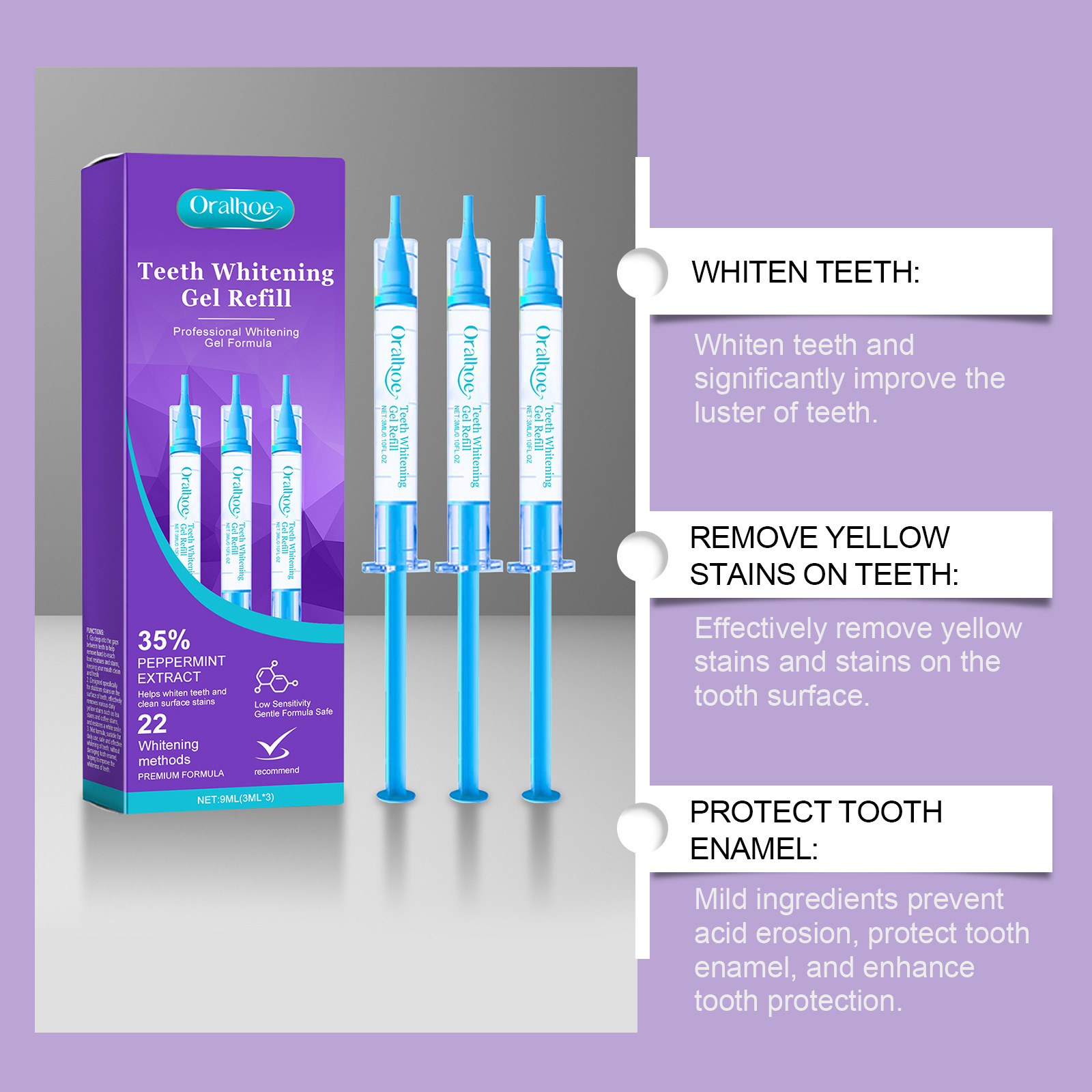 ORALHOE Gel Pemutih Gigi Isi U - Teeth Whitening Gel Refills ulasan dan harga