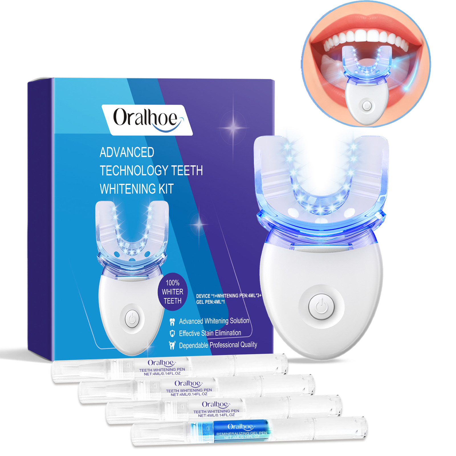 Kit Lampu LED Pemutih Gigi Pro - Whitening Mouthwash ulasan dan harga