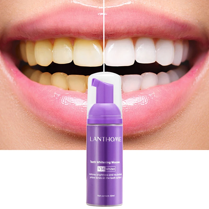 Mousse pasta gigi V34 pembersi - Teeth Whitening Mousse ulasan dan harga